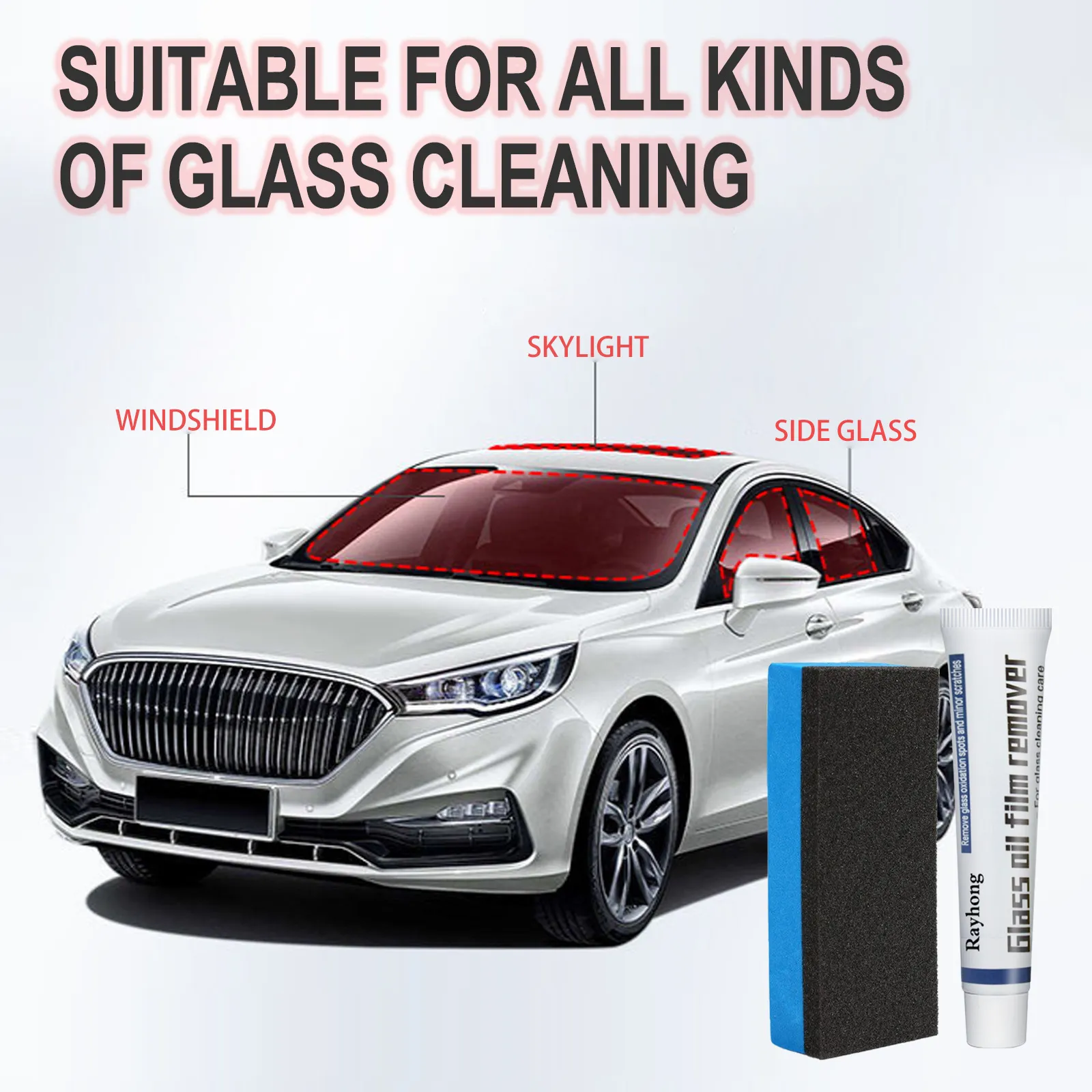 20 ml Auto Car Glass Polishing decier Cleaner Oil Film Clean Polish Pasta för badrumsfönster Glas Vindrutan vindruta2887130