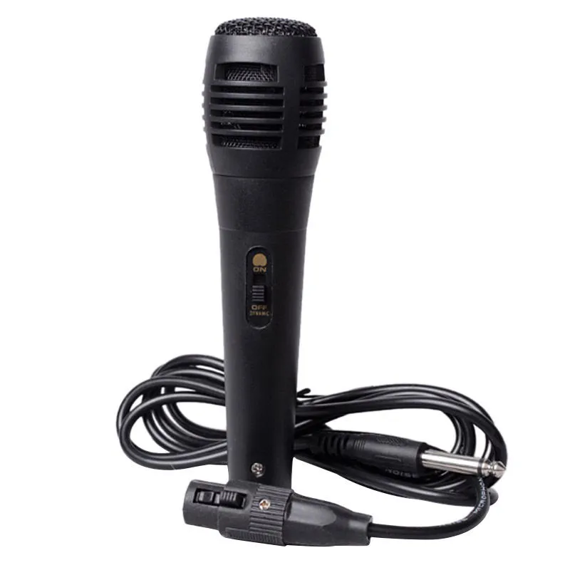Microphones de karaoké dynamiques filaires, Microphone portable unidirectionnel filaire pour enfants pour le chant, petit Microphone avec XLR de 10 pieds à