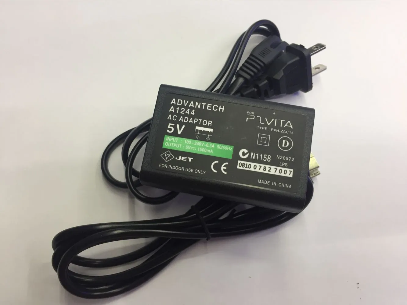 US/AB Fiş USB Veri Şarj Kablosu Ev Duvar Şarj Cihazı Sony PlayStation PSVITA PS VIA PSV 1000 için AC Adaptörü