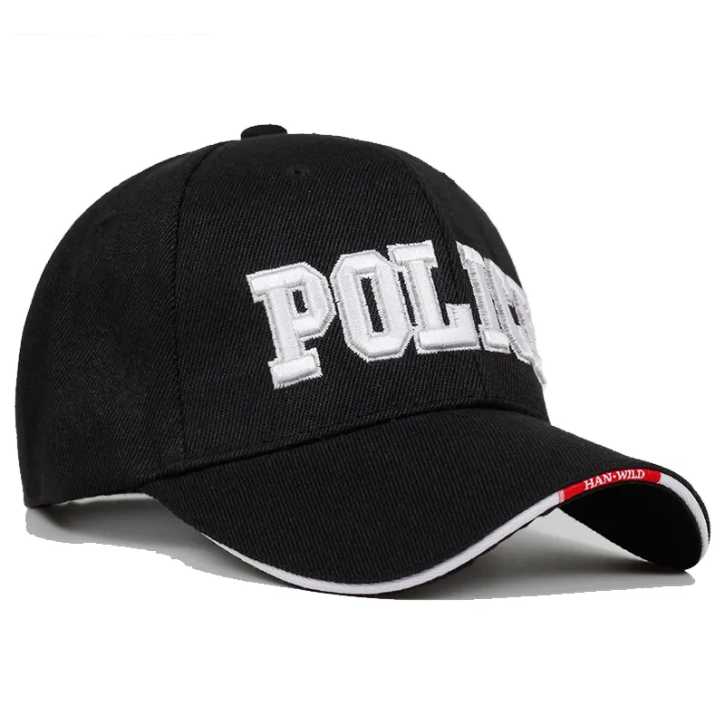 Boné tático da polícia dos homens novo boné de beisebol swat gorras para hombre feminino snapback osso masculino boné do exército letter2382