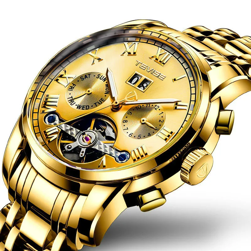 Designer-Herrenuhren, Automatikuhr, Diamant, 41 mm, feiner Stahl, Modekalender, wasserdicht, Mann, Goldwerk, Watches263N