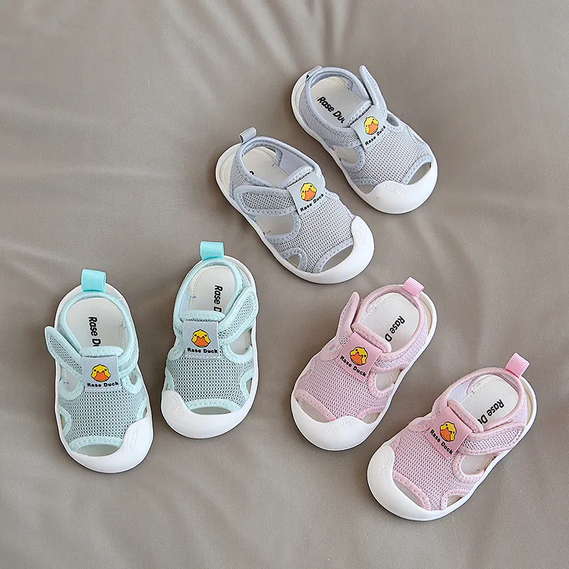 Summer Infantil Zapatos para niños pequeños Baby Girls niños antideslizante transpirable niños niños anti-colisión casual playa 220301