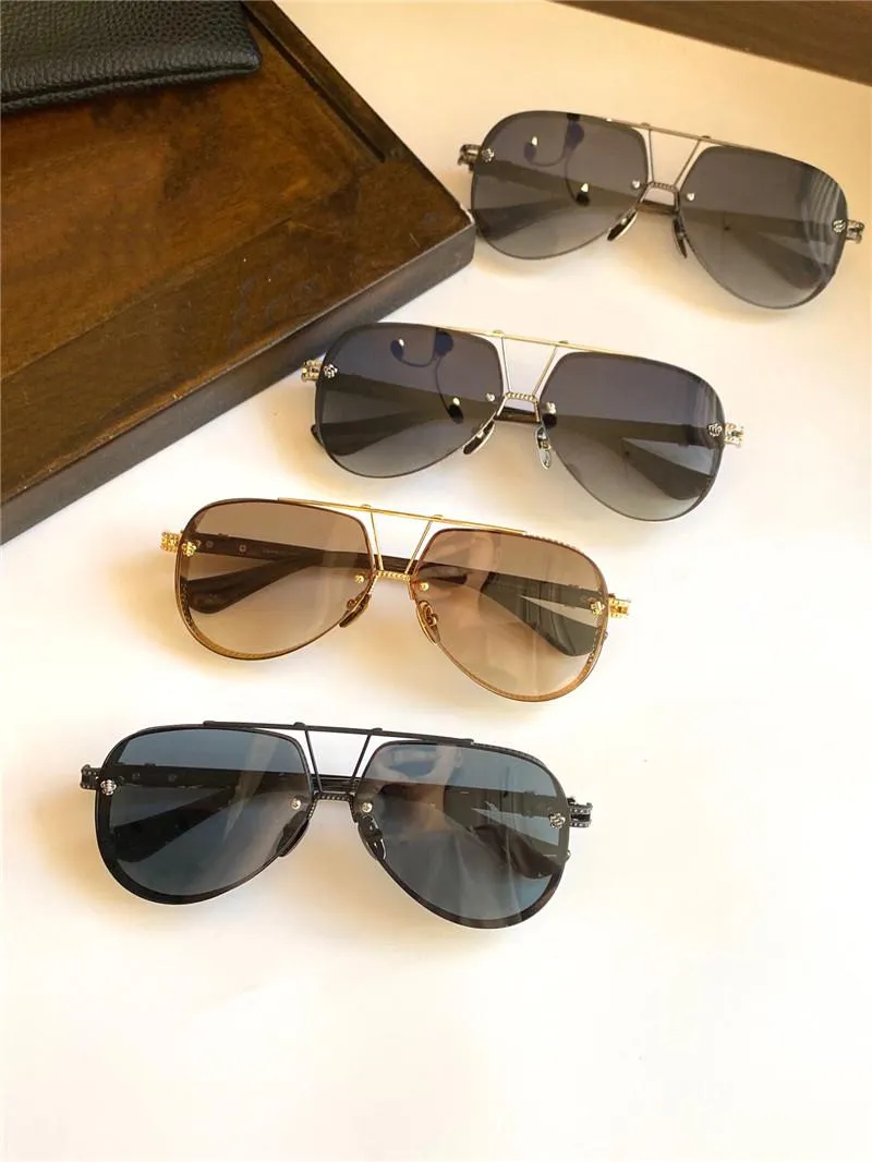 Новые солнцезащитные очки для дизайна моды Postyank II Ретро -пилот -металлическая рамка классическая и щедрый стиль UV400 защитные очки Top Caffeer220E