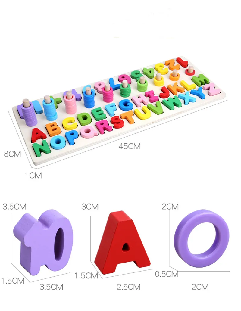 Kinderspielzeug Kinder Digital Brief Farbe Kognition Puzzle Baby Frühes Lernen Bausteine Montessori Spielzeug LJ200907