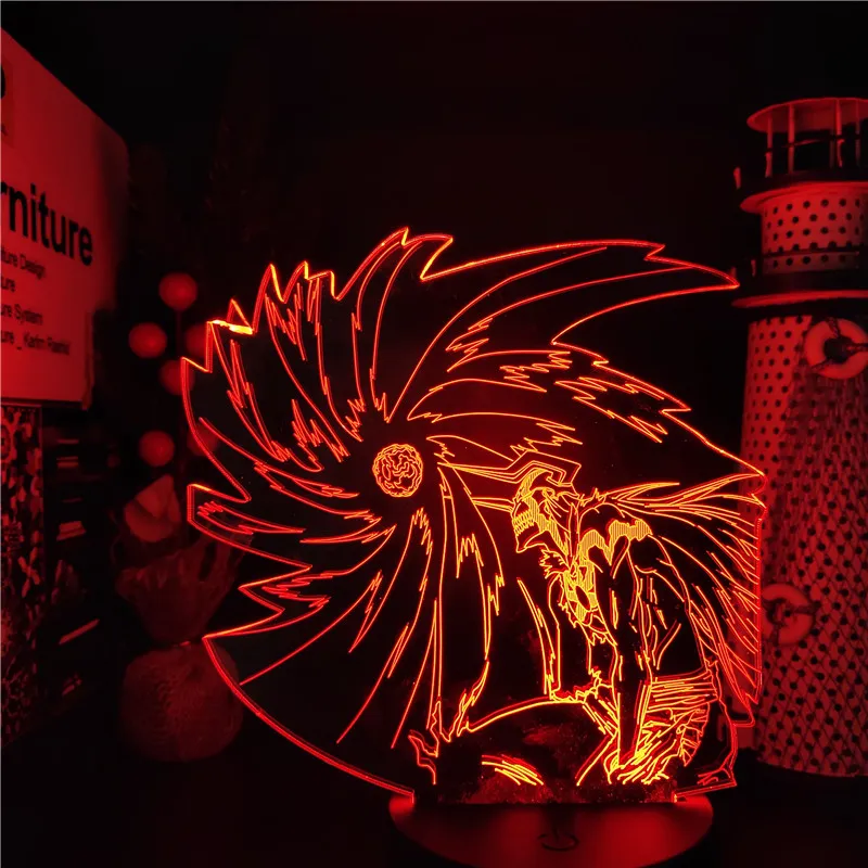 BLEACH Kurosaki Ichigo Ban Kai 3D Lamp Led Night Lights Lampara for Home Decor Table Lamp264L