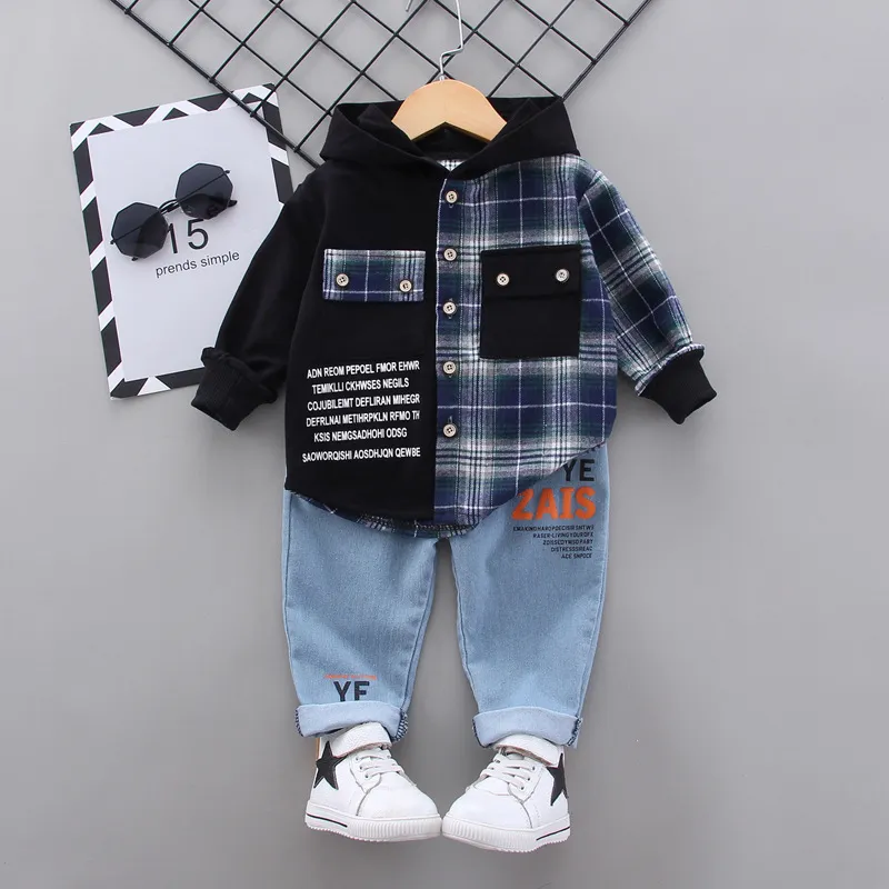 Nuovi vestiti bambini bel vestito di jeans 1 2 3 4 anni bambino ragazzo ragazza autunno moda 2 pezzi denim ragazzo giacca + pantaloni LJ200916