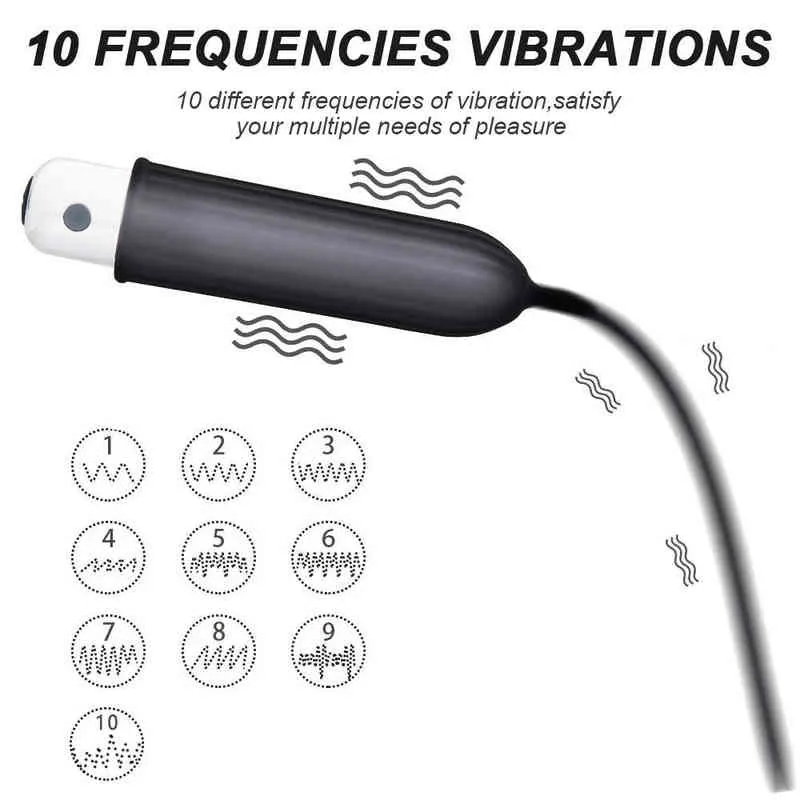 NXY Vibrators Plug pénis masculin vibrateur dilatateur urétral stimulateur oculaire de cheval dispositif de masturbation érection cathéter urinaire jouet sexuel masculin 18 0112