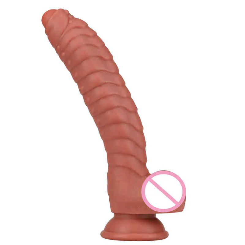 NXY Dildos Zabawki Anal Kirin Dwuwarstwowa Twardość Ciecz Krzemionka Gel Skala Specjalna Symulacja Penis Plug Stallion 0225