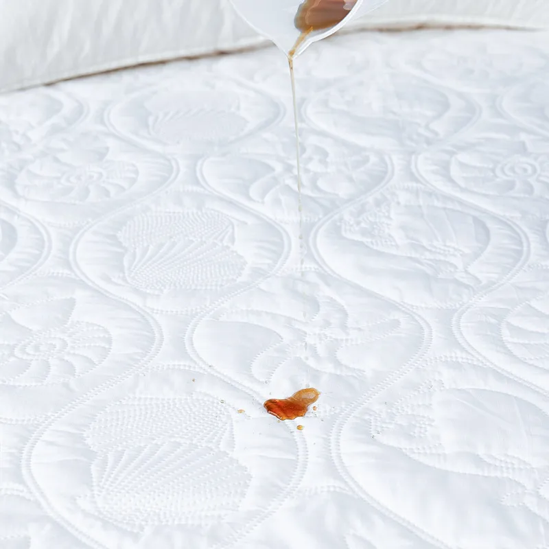 Su geçirmez yatak kapağı düz renkli yatak koruyucu kapak nem geçirmez kral kraliçe yumuşak yatak ped kapağı 201218244m
