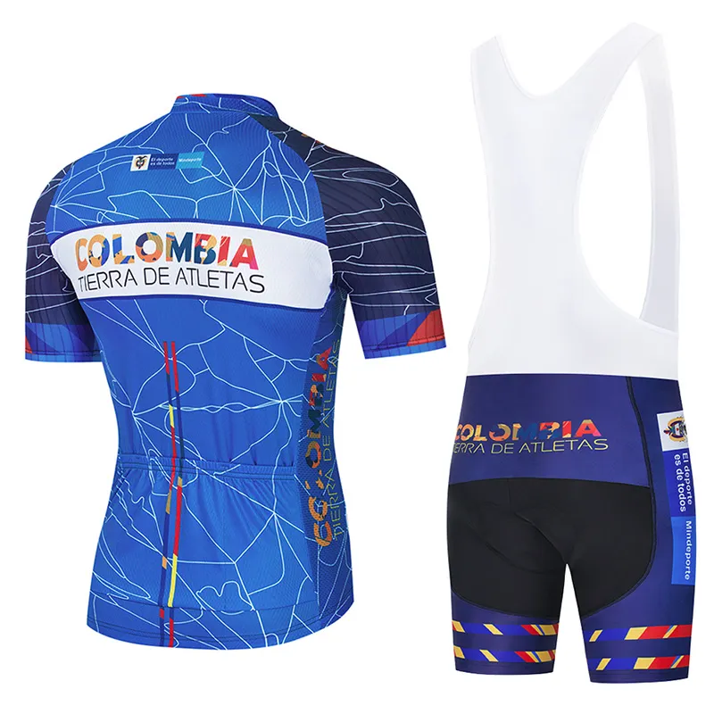 2022 TEAM Colombia Blue PRO maglia da ciclismo 19D gel pantaloncini da bici tuta MTB Ropa Ciclismo mens estate ciclismo Maillot culotte Clothi2372