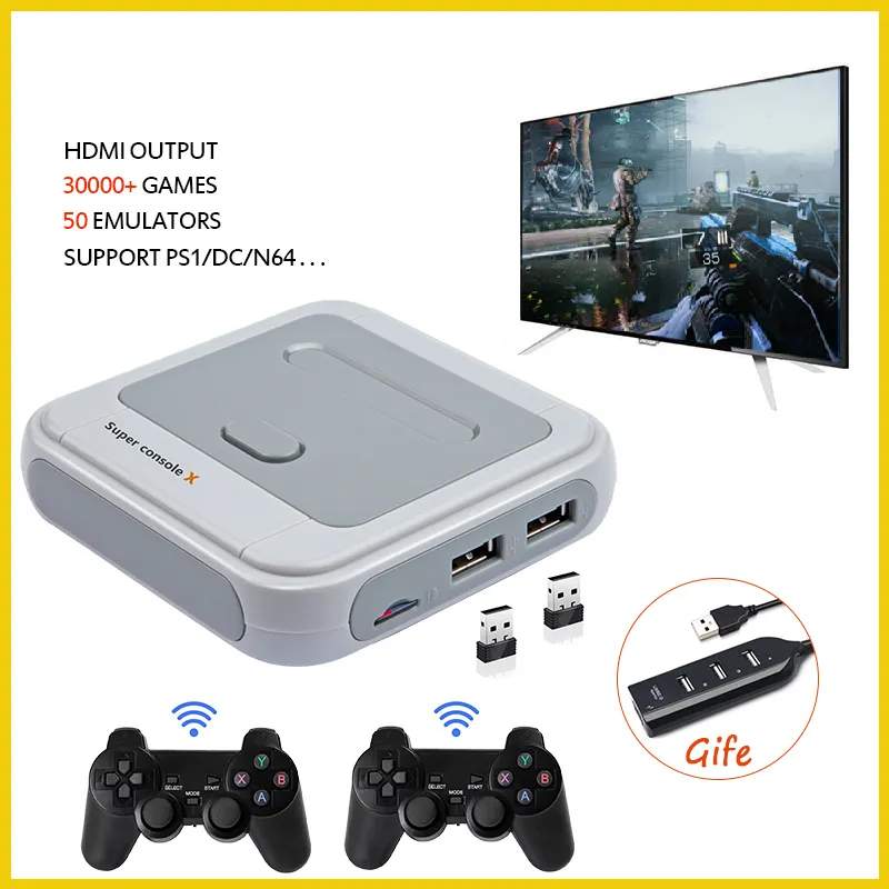Retro Mini TV Consola de videojuegos para PS1N64DC Builtin 50 emuladores con 41000 juegos admite HDMI con Gamepad inalámbrico Y112987458