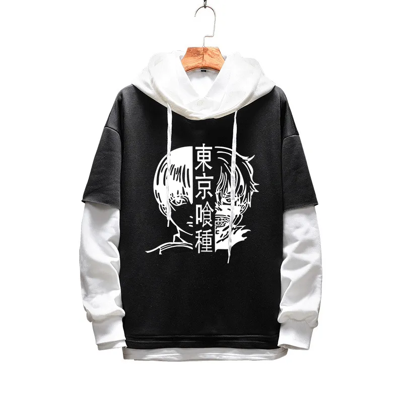 Hommes Femmes Sweats à capuche Anime Tokyo Ghoul Pull à capuche Sweat-shirt Sportswear Étudiants Vêtements d'extérieur Cosplay Costume Manteaux Veste Jumper 201116