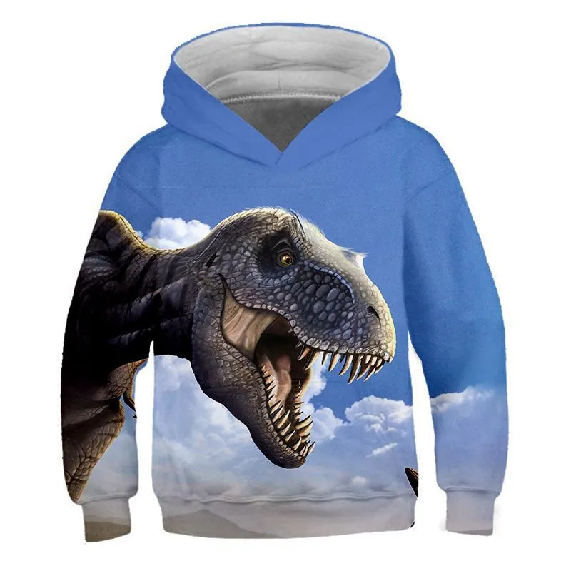 Jongens coole dinosaurus patronen 3d hoodies herfst tiener kinderen dieren hoodie infantil peuter boy girls kostuums sweatshirt kleding lj201128