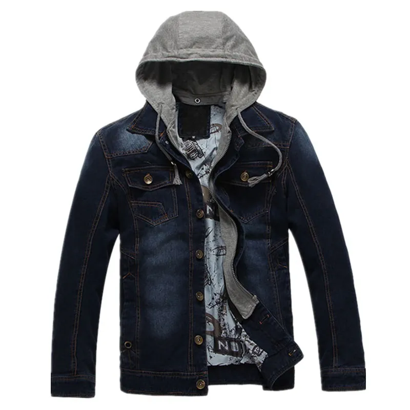 BOLUBAO NEW MEN DENIM JACKETS 가을 겨울 남성용 스트리트 트렌드 단색 후드 재킷 남성 패션 브랜드 데님 재킷 코트 T200502