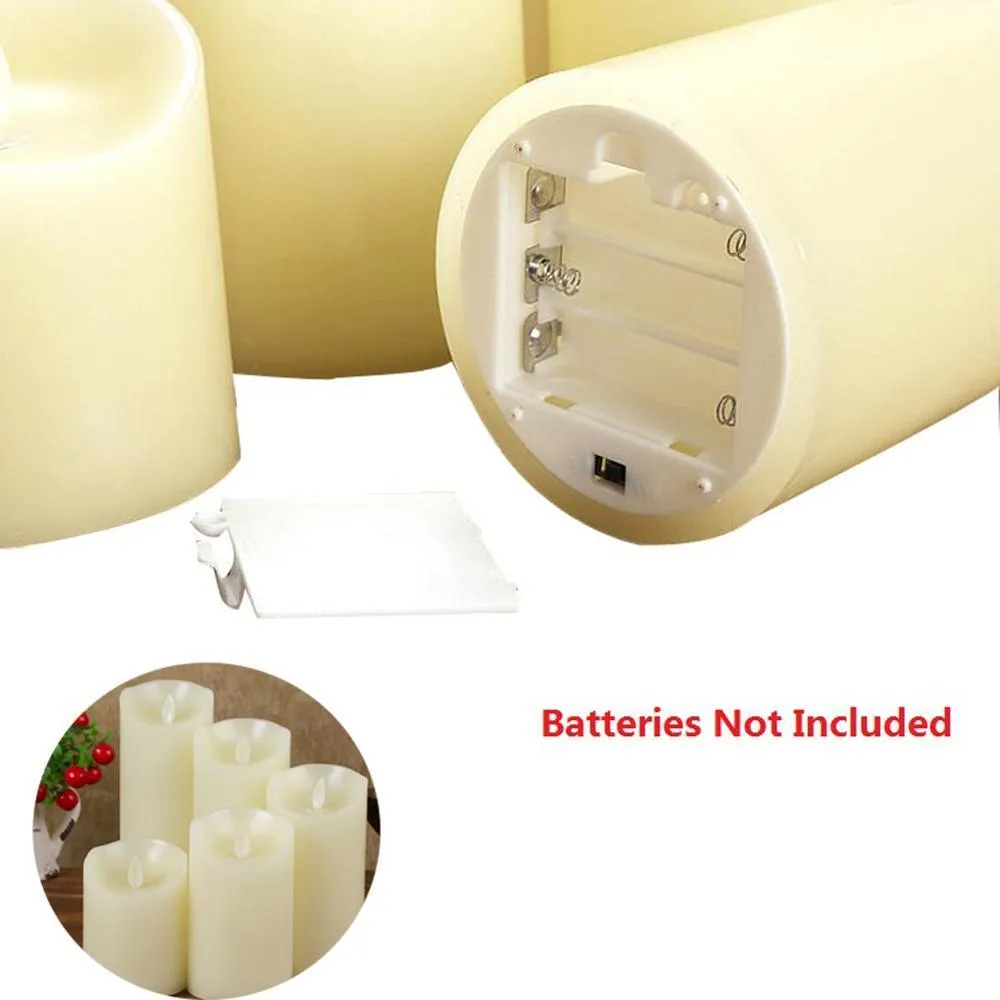 Candles Lights LED Flameless Candles Light with Timer Remote Control Smooth Flickering Candle Light Battery Operated Y247J