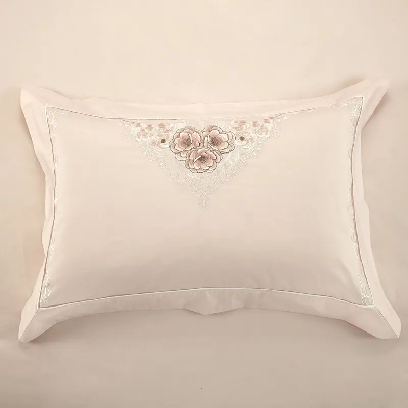 Style chinois linge de lit en coton égyptien broderie élégante literie housse de couette taies d'oreiller couvre-lits ensembles T200706