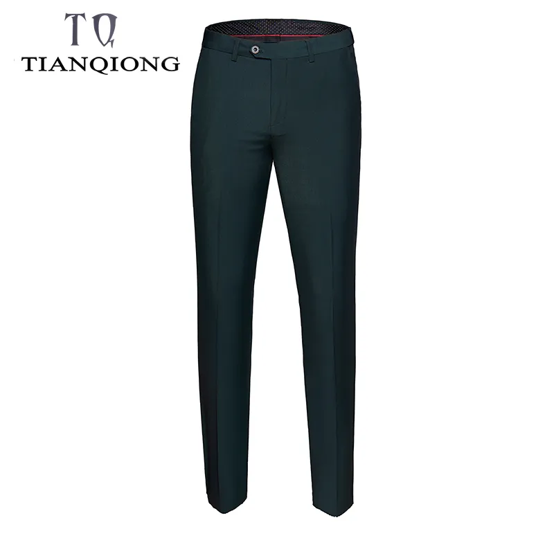 TIAN QIONG Hommes Costume Pantalon Été Hommes Robe Pantalon Droit Business Bureau Mens Pantalon Formel Pantalon Classique Mâle Grande Taille S / 6XL 201106