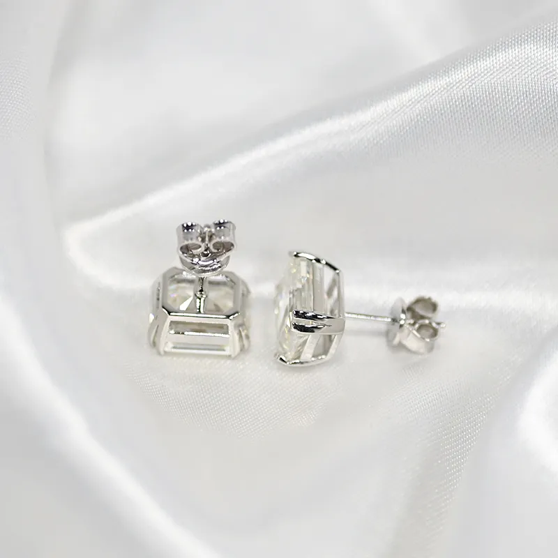 Oevas Classic 925 Sterling Silver Criado Gemstone Diamantes Brincos Ear Studs Wedding Noiva Fine Jewelry Atacado 220210