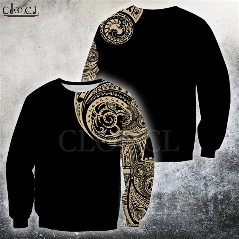 CLOOCL Viking Tattoo Stile polinesiano Stampa 3D Uomo Felpe con cappuccio Harajuku Moda Felpa con cappuccio Autunno Vendita calda Felpa con cappuccio unisex C1117