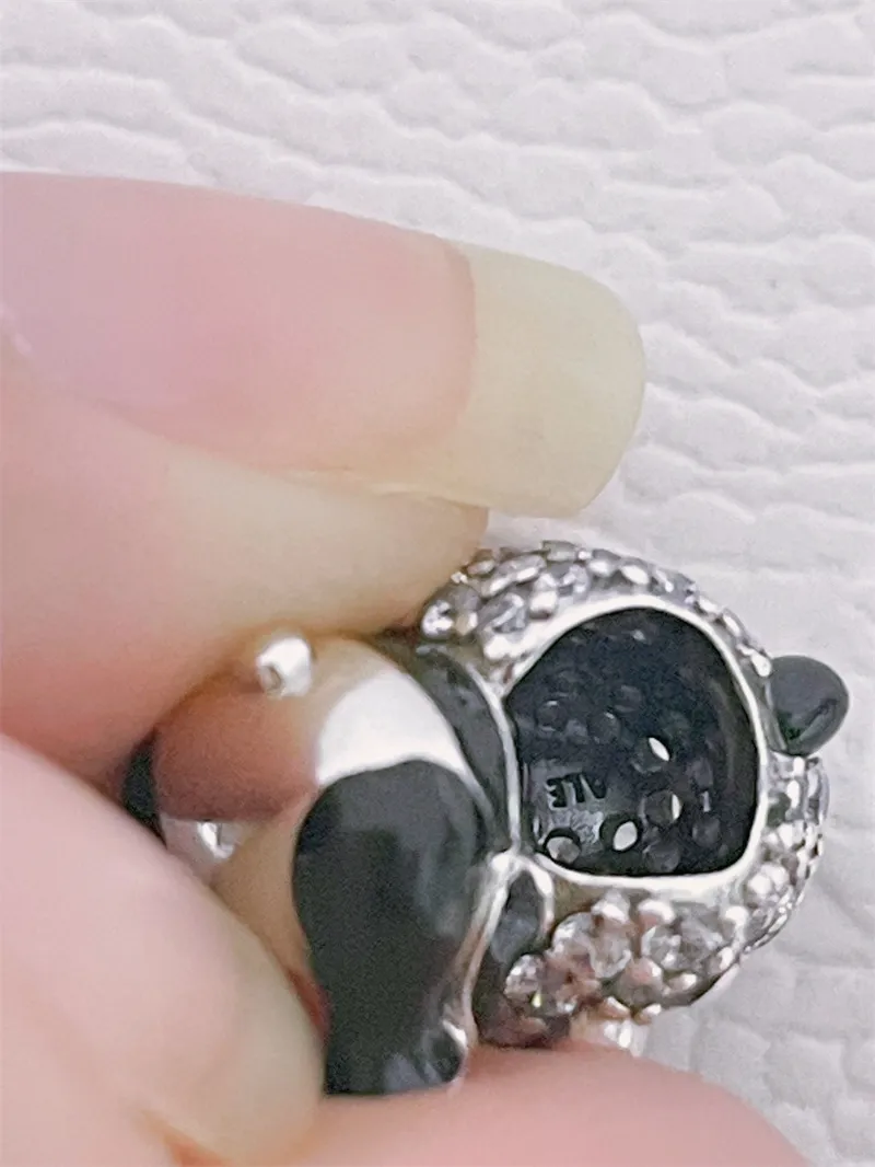 Movie Movel Panda S925 Silver Pandora Charms dla Bransoletki DIY Jewlery Dokonywanie Luźne Koraliki Srebrna Biżuteria Hurtownie 790771C01