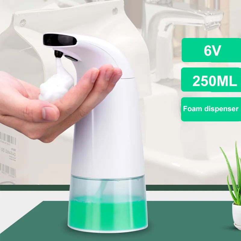 Distributeur de savon liquide en mousse étanche 250 ml distributeur de capteur de désinfectant sans contact pour les mains distributeur de savon à pompe Y200407
