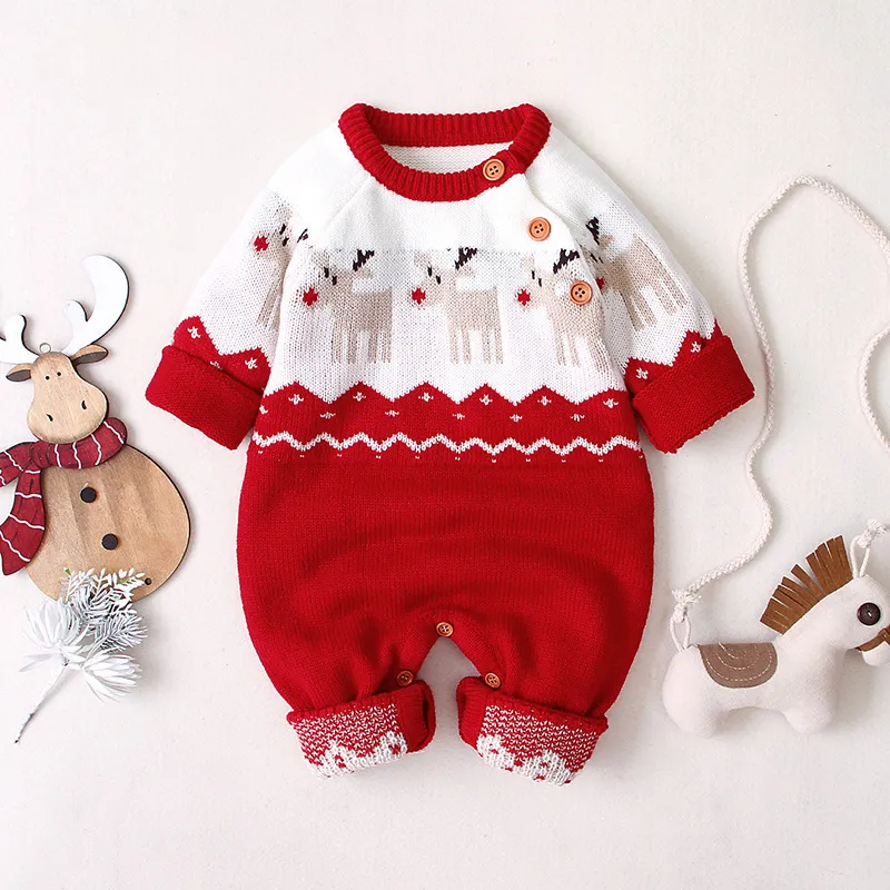 LZH Spring Infant babykläder för födda Rompers Girls Boys Christmas Costume Toddler Winter Jumpsuit Kids Overalls 2202222542657