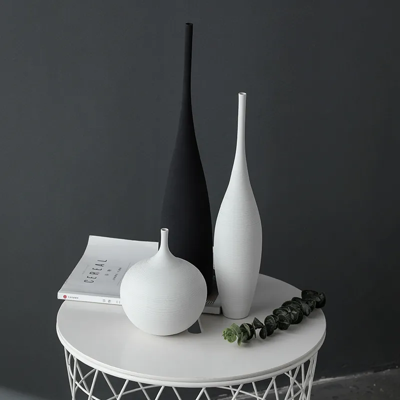 Jingdezhen modern minimalistisk handgjord konst zen vaser keramiska ornament vardagsrum modell hem dekoration t200624