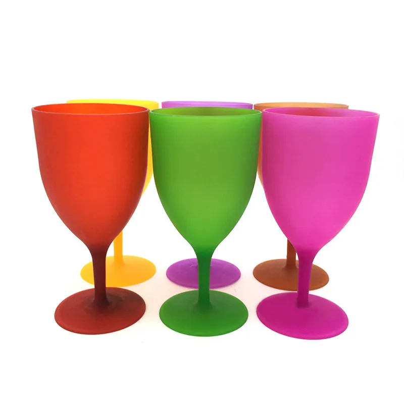 / set de haute qualité en plastique verre à vin gobelet cocktail coupes de champagne verre givré coloré pour fête pique-nique bar boissons tasses LJ315p