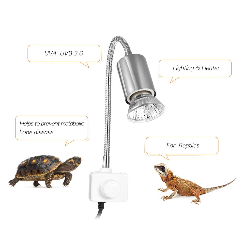 Lampada crogiolarsi Decdeal 25W Halogen Heat UVA UVB Riscaldatore Bulbo rettili Turtle lucertola Rium Y200917