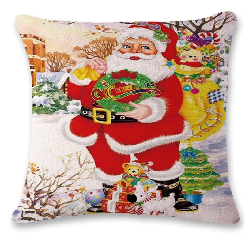 45 * 45cm Christmas Squow Cash Sofa Sofa Thitter Coussin Coussin Coussin d'oreiller Home Chemin de Noël Couvercle Couvercle 10 Styles en gros