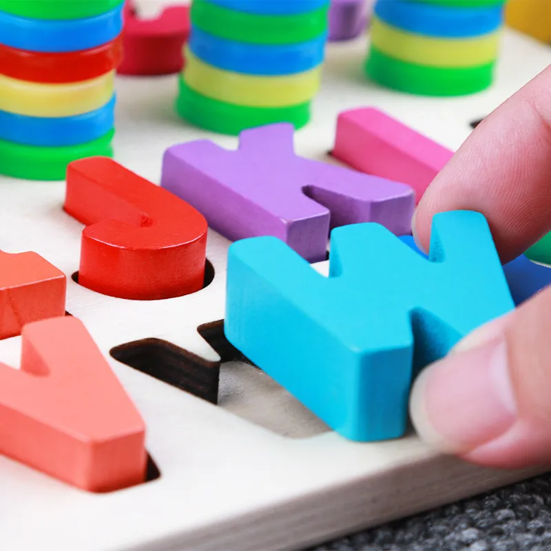 Giocattoli bambini Bambini Lettera digitale Color Cognition Puzzle Baby Early Learning Building Blocks Giocattoli Montessori LJ200907