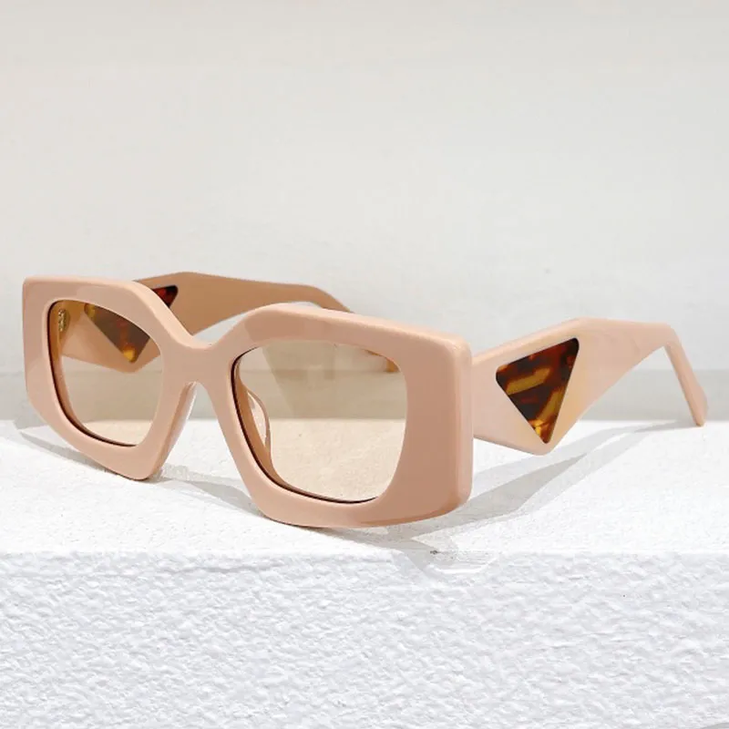 여성 선글라스 여성 P 홈 트라이앵글 로고 PR 15ys 디자이너 여성 남성 안경 고품질 패션 브랜드 스테레오 프레임 크기 211v