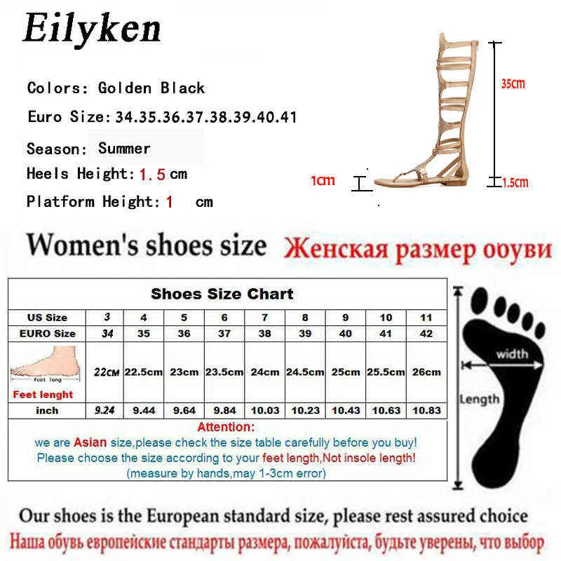 Sandals Eilyken Woman Gladiator Roman Rivet Open Toe Fringe Flat Heel Boot Women Leather Shoes size 35-40 220121