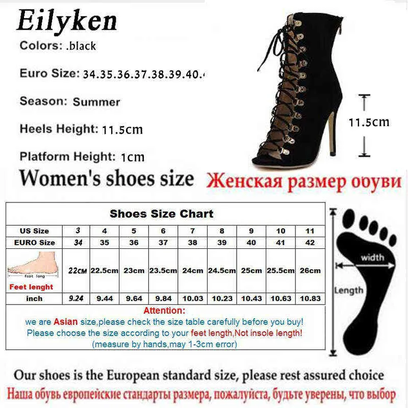 Sandalet Eilyken Seksi Zincirler Halat Sandalet Strappy Yüksek Topuk Gladyatör Sandalet Kadınlar Lace Up Ayak Bileği Kayışı Kadın Ayakkabı Elbise Ayakkabı 12 cm 220310