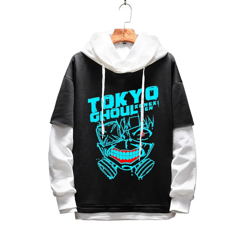 Uomo Donna Felpe con cappuccio Anime Tokyo Ghoul Pullover Felpa con cappuccio Abbigliamento sportivo Studenti Capispalla Costume Cosplay Cappotti Giacca Maglione 201116