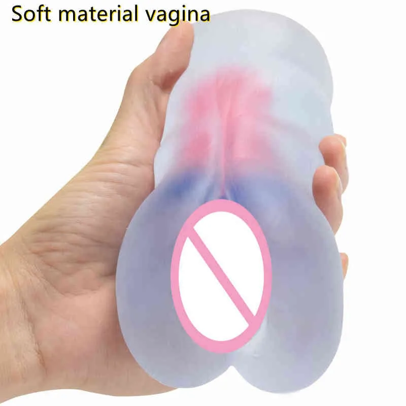 NXY Sex Masturbatoren Realistische Starke Saugen Vagina Sicheres Material Masturbation Soft Stick Erwachsene Spielzeug für Mann Männlicher Masturbator 220127