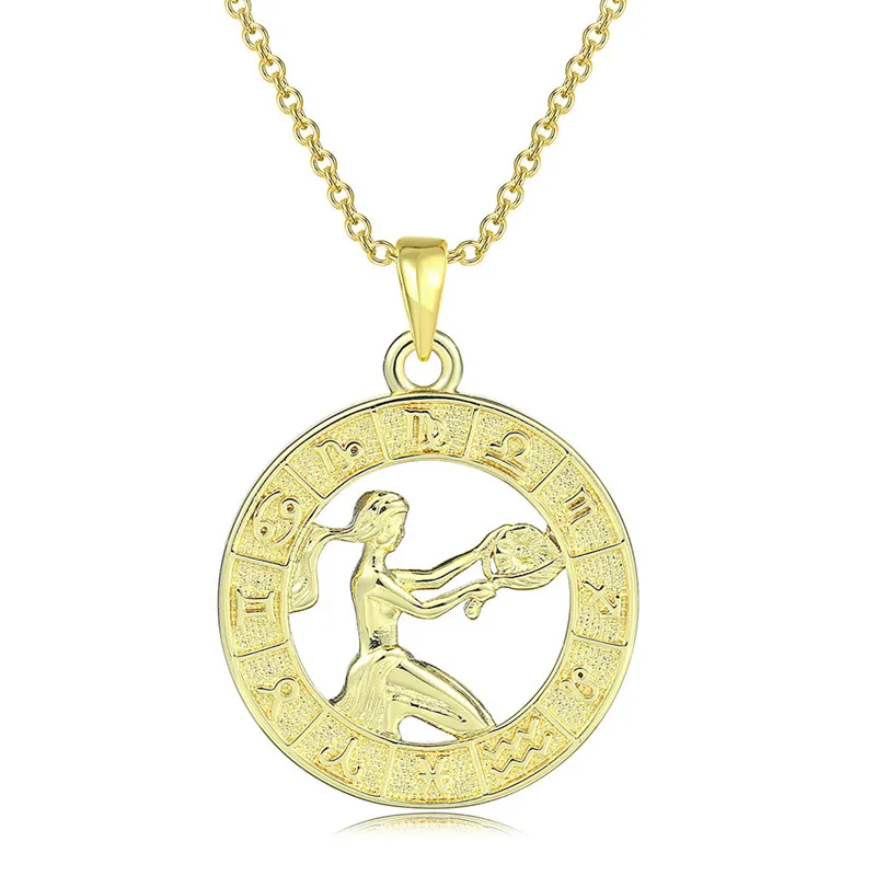 Creative 12 Horoscope Pendant Necklace for Women Men Sweet Party Necklace Jewelry Gifts2655730