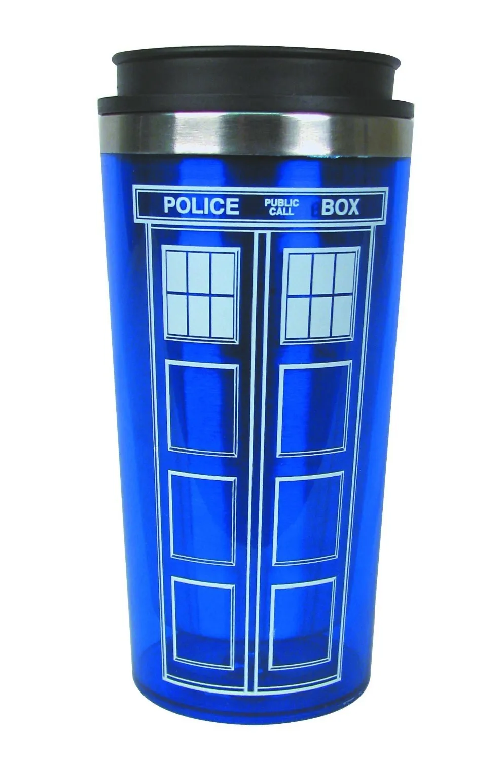 Docteur Dr Who Tardis tasse à café en acier inoxydable intérieur Thermos tasse Thermomug Thermocup 450ml qualité 201109304C