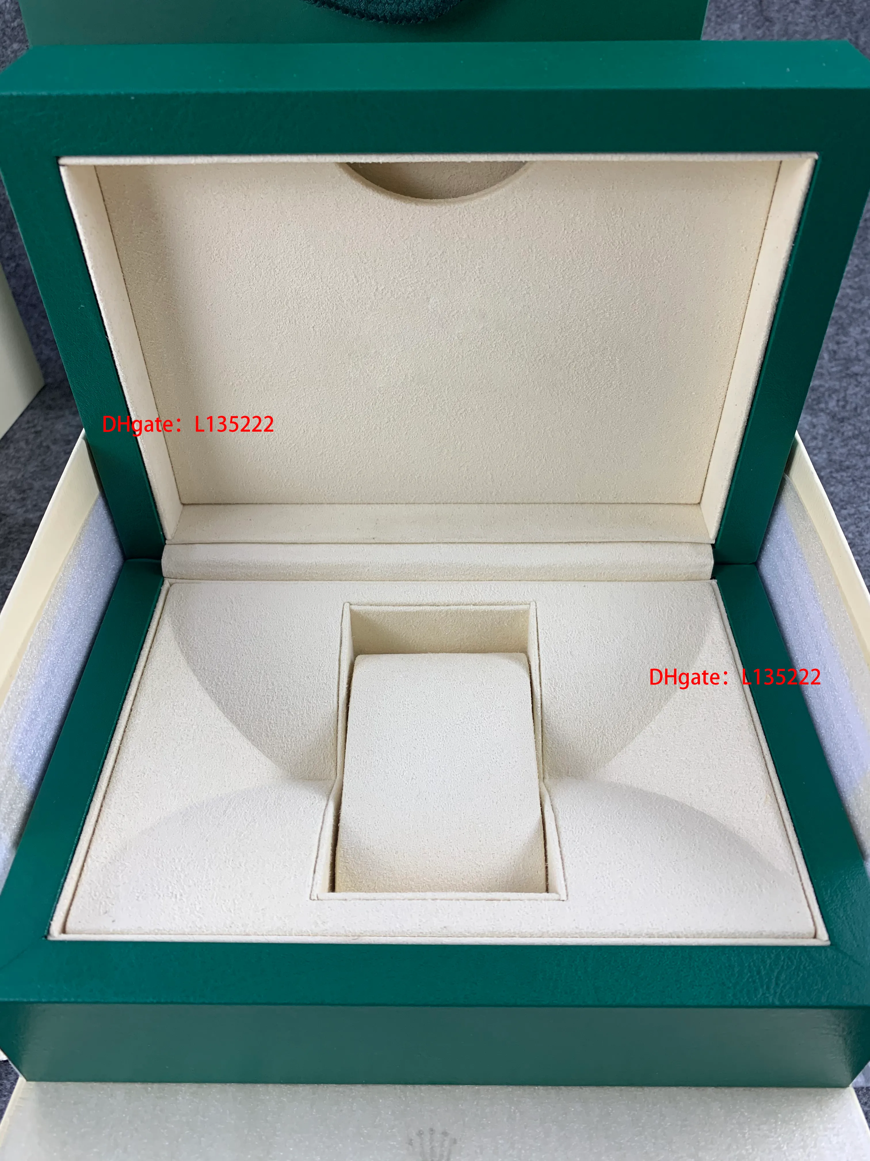 Top gift box dark green wooden watch box M size box without brochure card label watch box254S