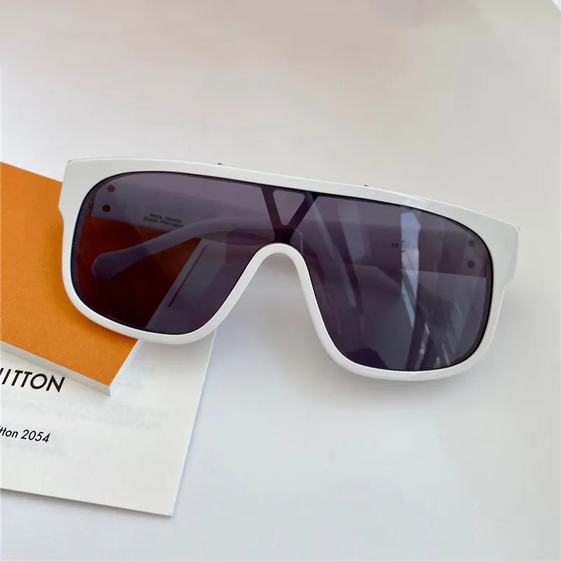 1258 neue Mode-Sonnenbrille mit UV-Schutz für Männer und Frauen Vintage Square Rahmen einteiliges Objektiv beliebte Top-Qualität kommt mit 299f