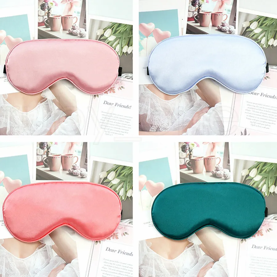 Jedwabny odpoczynek Sen Eye Mask Cover Cover Travel Relaks Opasp Off Off Orywa oka Sleka Maska Oko Oko Piękna narzędzia 12 Kolory2773077