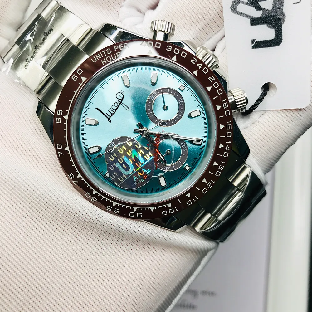 U1High -Qualität Herren automatisch wachende Uhr Zwei -Ton -Sapphire -Glas -Tona -Serie M116519 Edelstahl Solid Clasp Watches Small227n