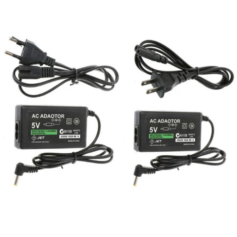 EU US Home Wall Charger Power Suppily Cord Cable AC Adapter for Sony PSP 1000 2000 3000 Slim with Retail Box