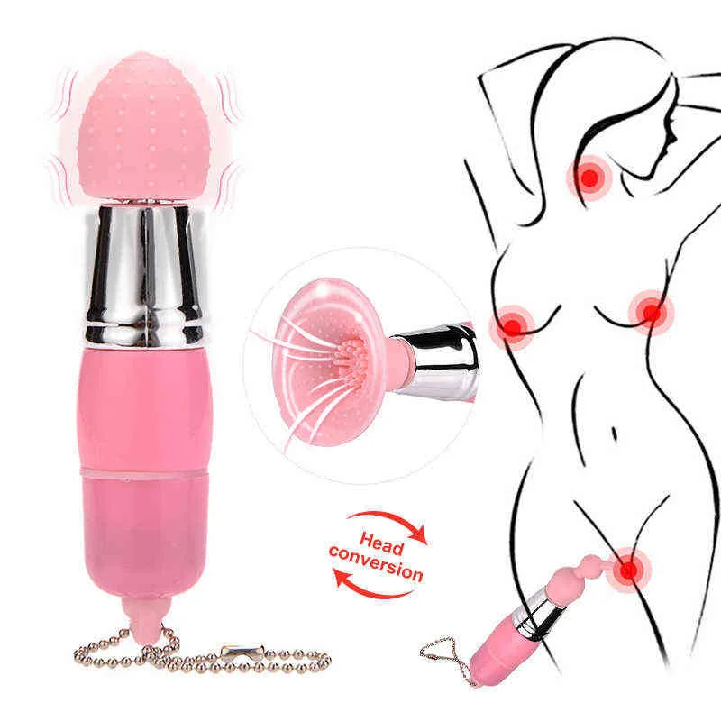 NXY vibrators seksspeeltje tong vibrators drie stuk pompoen mini AV staaf vibratie massage oraal likken clitoris stimulator seksspeeltjes voor vrouw 0105