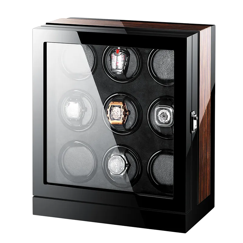 Nova versão relógio enrolador para relógios automáticos de madeira acessórios caixa relógios armazenamento lj201126247n