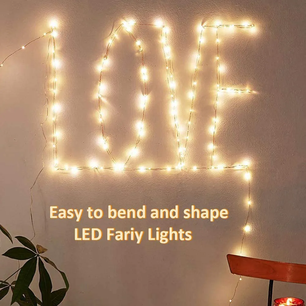 ديكورات عيد الميلاد 5M/10M/20M SMART RGB FAIRY String Light App Bluetooth Control Control Waterproof USB Copper Wire Lights 