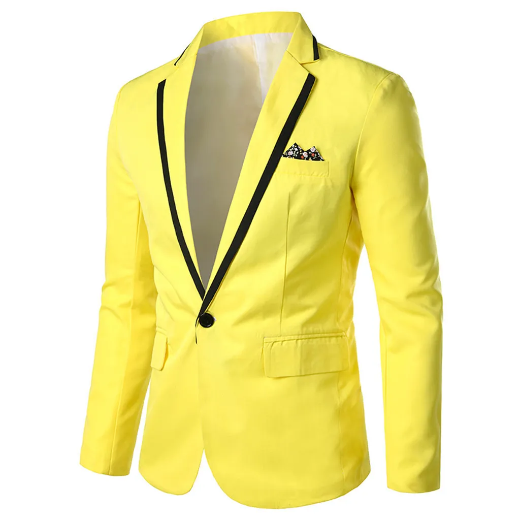 Blazer Masculino Hommeスリムフィット男性2020スタイリッシュなカジュアルなソリッドブレザービジネスの結婚式のパーティーの衣服のコートスーツのトップスエルケック＃7 LJ201103
