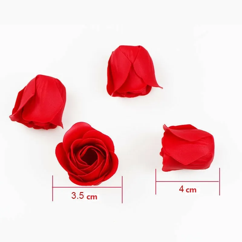 Soap Roses Artificial Torked Flowers Heads Rose Bouquet för Rose Petals Bath Party Wedding Decoration Valentine039S Day G7560007