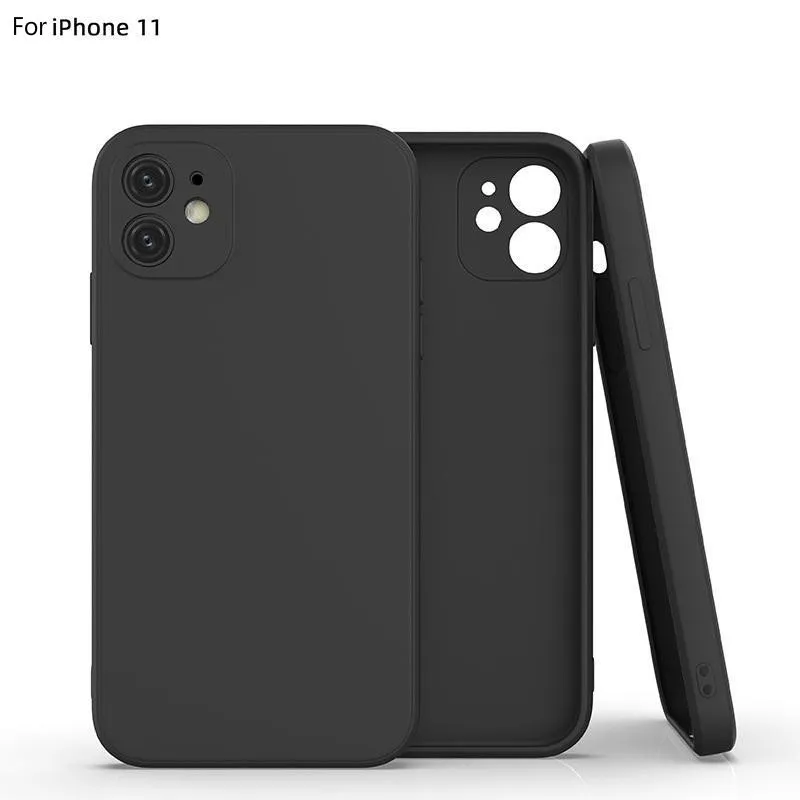 Liquid Silicone Case For Iphone 11 pro Max Matte Back Cover Soft Fashion Cases with OPP Pack