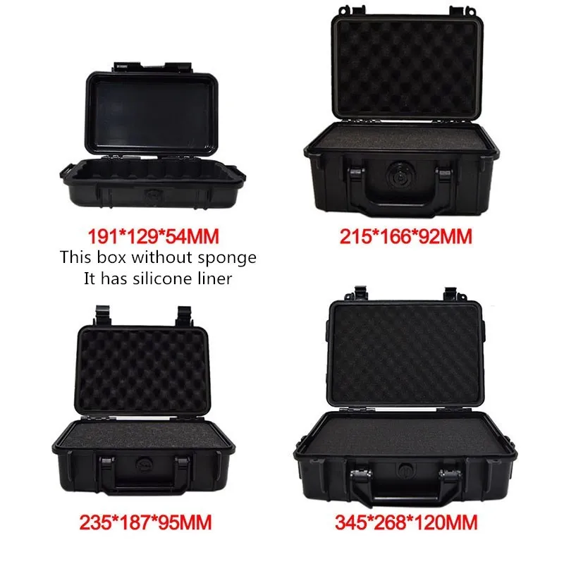 Boîte de sécurité pour caméra antichoc, boîtier rigide étanche scellé en ABS, étui d'équipement avec boîte à outils en mousse pour véhicule, valise résistante aux chocs C252B